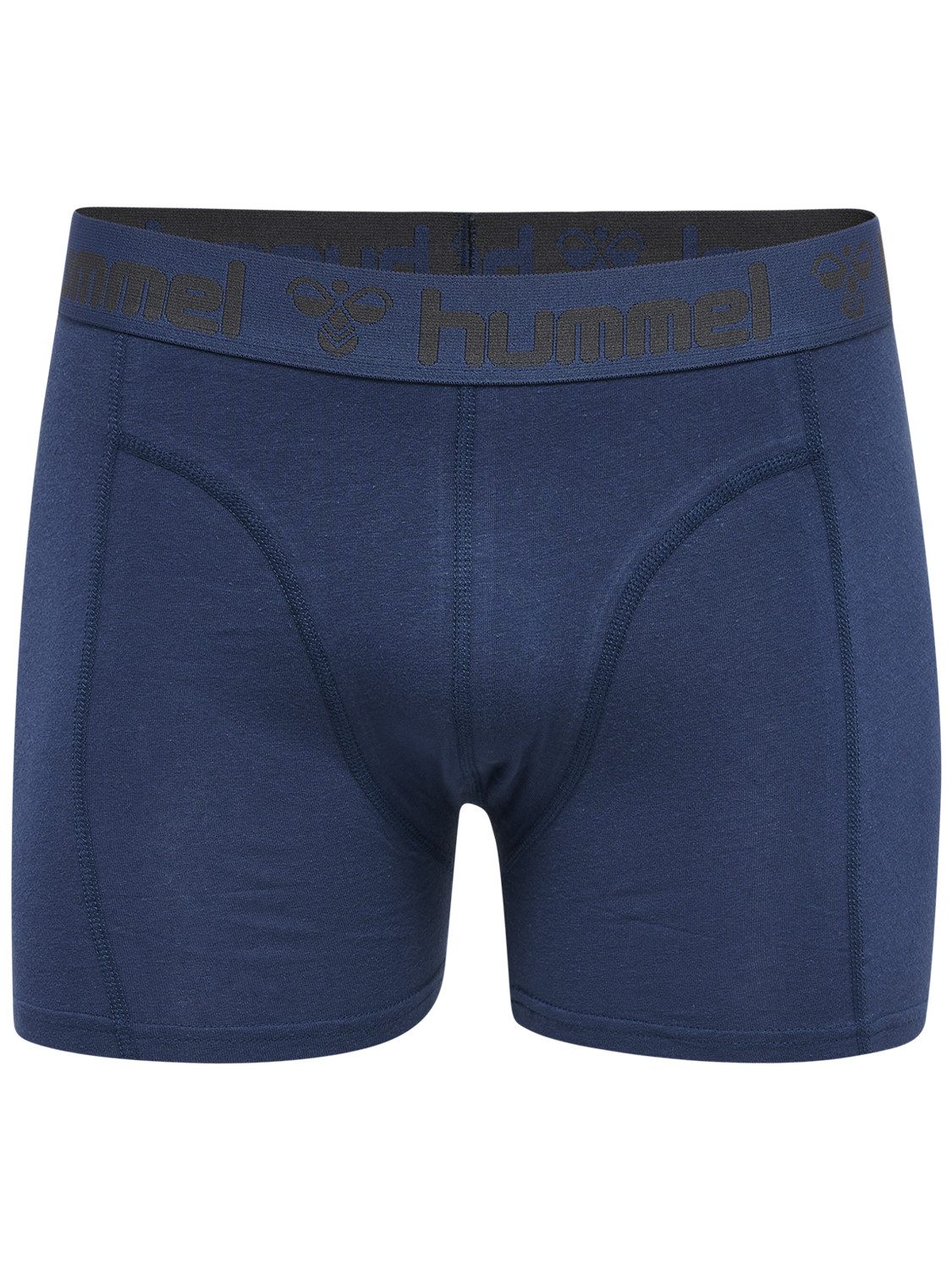 hummel Boxershorts Boxershorts 4er-Pack elastischer Bund Jersey-Stoff für Herren (4-St) Baumwolle Stretch Fit Einfarbig atmungsaktiv Pull-on