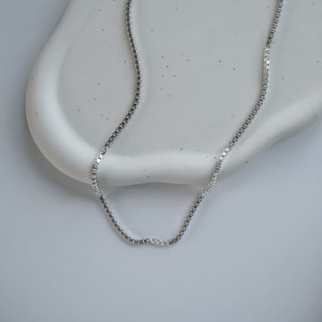 Sprezzi Fashion Silberkette Herren Halskette 925 Silber Box Stil verstellbar massiv hochwertig, robust, verstellbare Länge