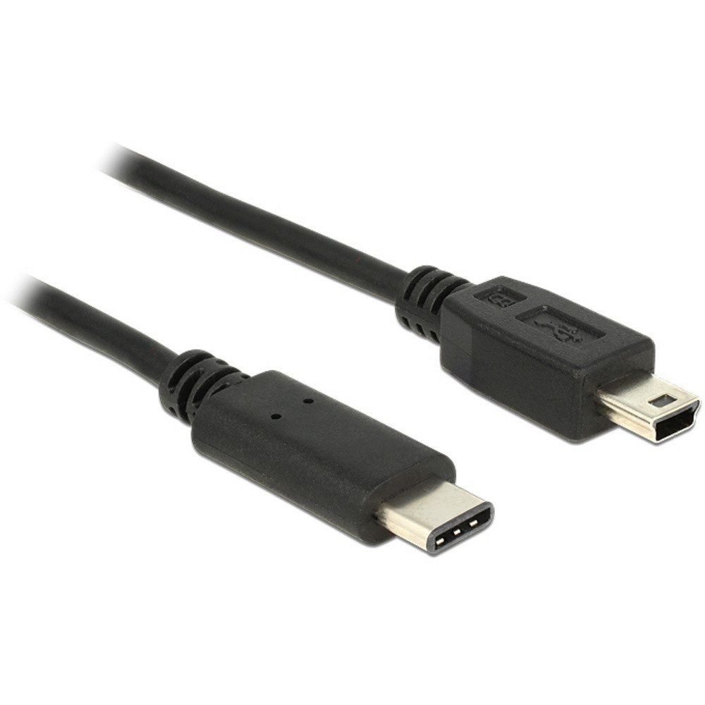 Delock USB-Kabel USB 2.0 USB-Mini-B Stecker, USB-C® Stecker 0.50 m Sch USB-Kabel