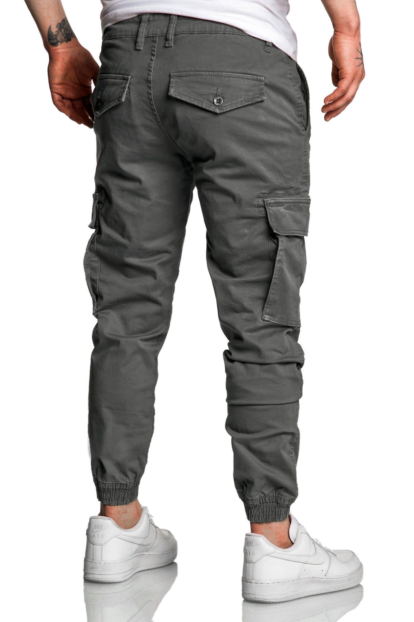 Amaci&Sons Chinohose PLANO Cargo Jogger-Chino Herren Cargo Jogger Chino Jeans Hose