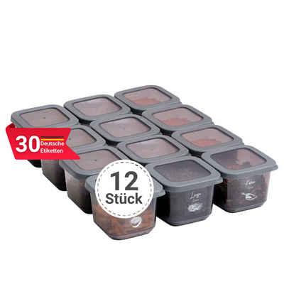 Parpalinam Vorratsdose Luftdicht 12er Set Aufbewahrungsbox BPA Frei Frischhaltedosen, Kunststoff, (Spar-Set, 12-tlg., 12er Set, 24er Set), Spülmaschinenfest