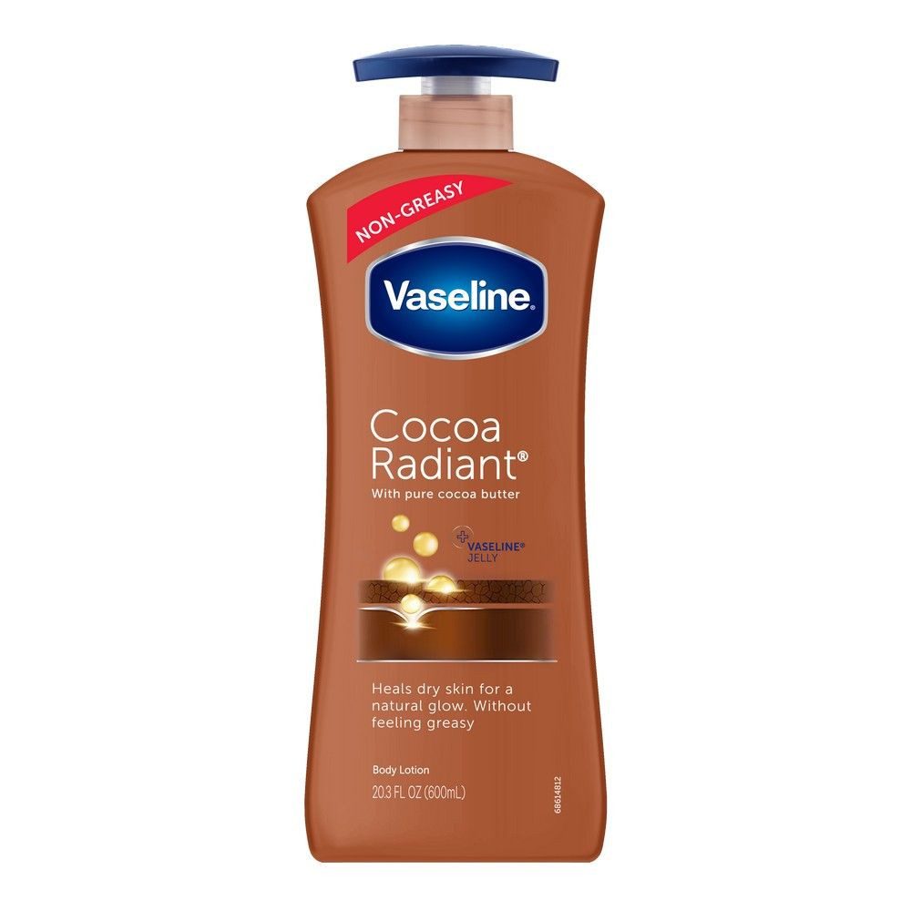 Unilever Körperlotion Vaseline Cocoa Butter Bodylotion – Intensive Kakaobutter Lotion 600 ml