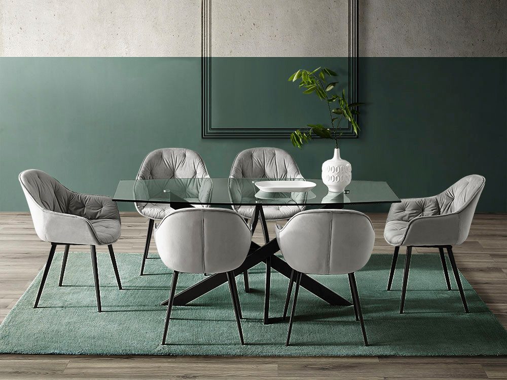 INOSIGN Esstisch Kairi, TOPSELLER!, OTTOs Choice, Glastischplatte, pulverbe günstig online kaufen