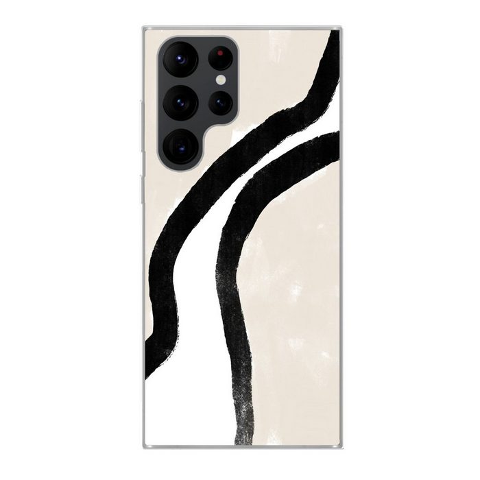 MuchoWow Handyhülle Abstrakt - Linie - Design - Pastell Phone Case Handyhülle Samsung Galaxy S22 Ultra Silikon Schutzhülle