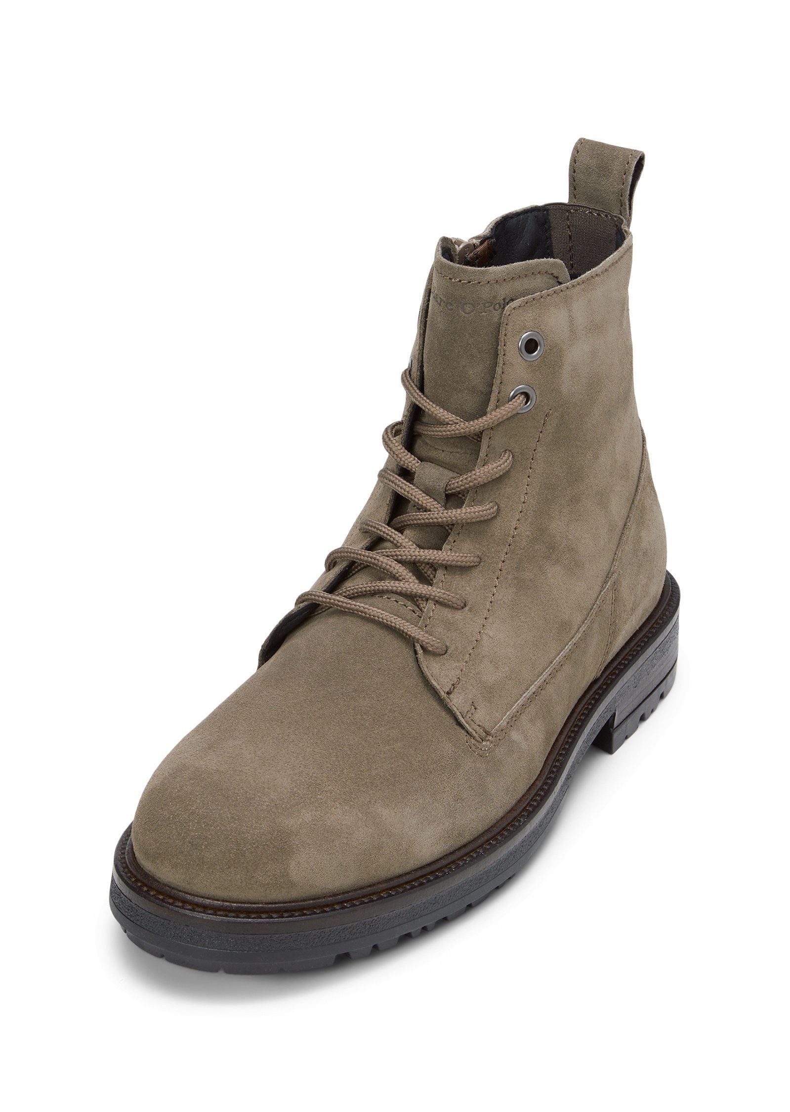 Marc O'Polo edlem Velours-Rindleder aus beige Stiefelette