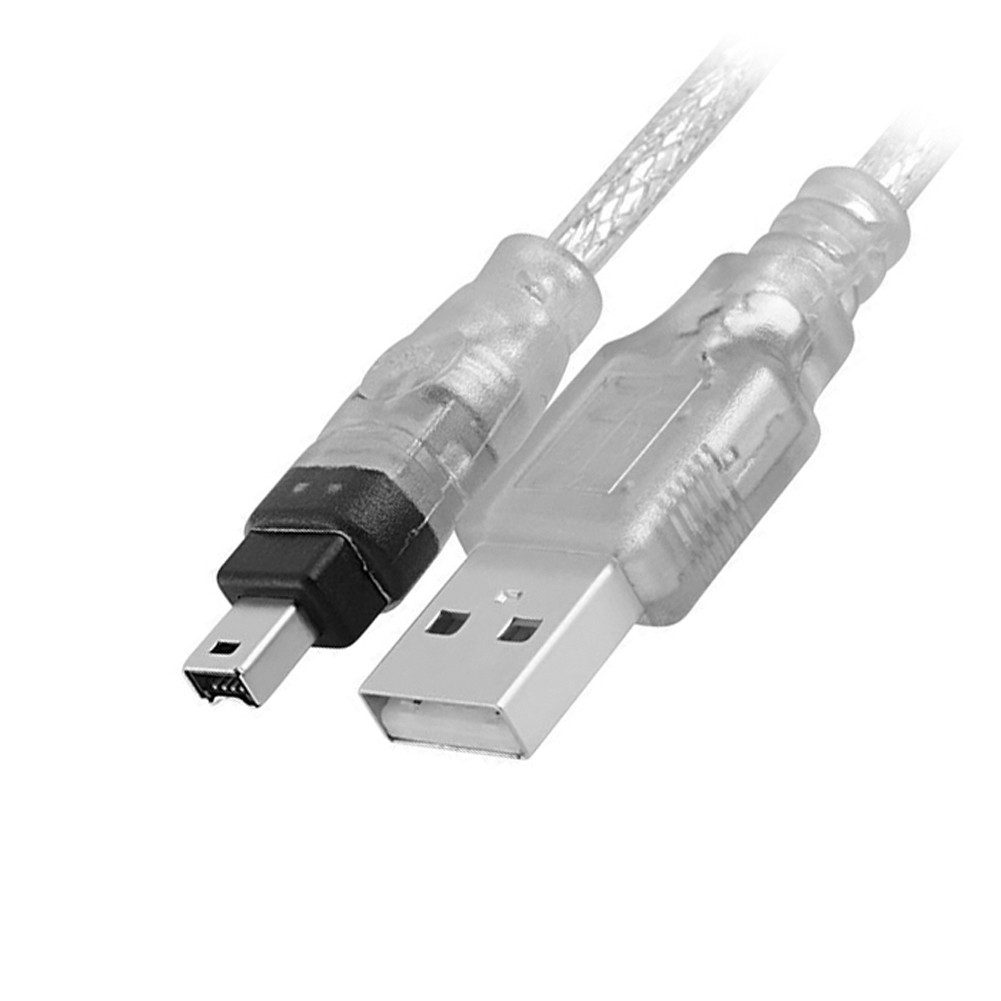 Bolwins P95 1,5m USB 2.0 zu IEEE 1394 4Pol Stecker Firewire Sync Kabel Adapter USB-Kabel, USB 2.0 Typ-A Stecker, IEEE 1394 FireWire Stecker, 4-polig (150 cm), USB-2.0-auf-IEEE-1394-FireWire-Sync-Kabel