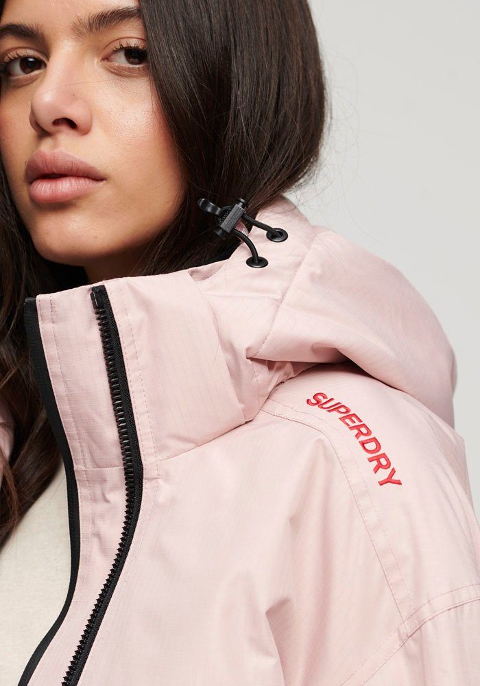 mit CODE Pink Superdry Vintage Windbreaker Logo Blush Stickerei WINDCHEATER JACKET