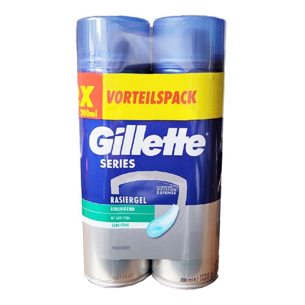 Gillette Rasiergel Gillette Duo Pack Series Sensitive Rasiergel 2x200 ml