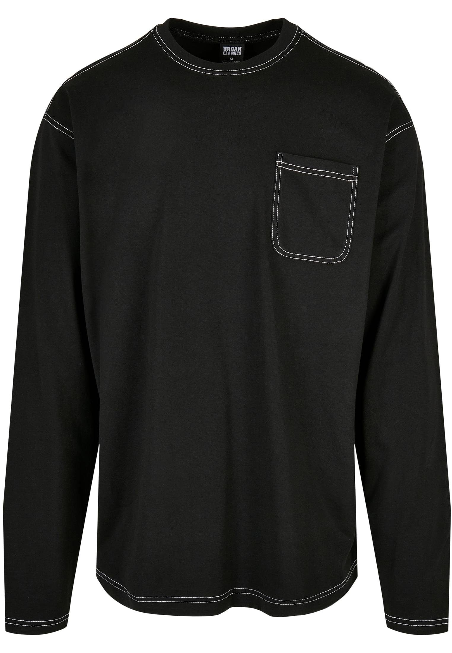 URBAN CLASSICS T-Shirt Herren Heavy Oversized Contrast Stitch Longsleeve (1-tlg)