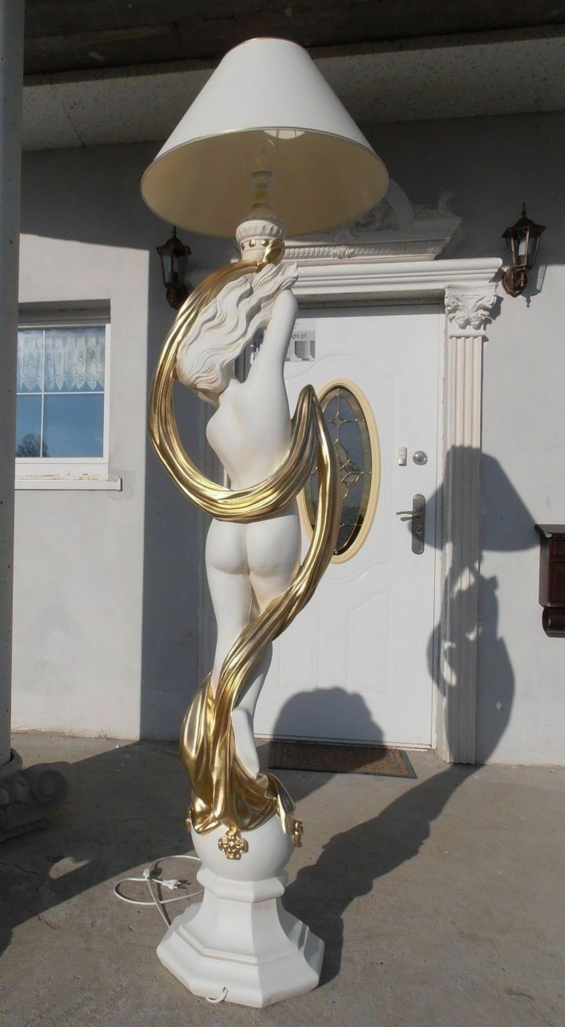 Skulptur 200cm Stand Design Leuchte Figur JVmoebel Lampe Lampen Leuchten Stehleuchte