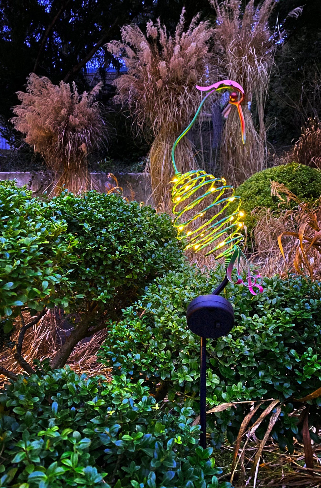 näve LED Gartenleuchte Kranich, LED fest integriert, Warmweiß, LED Deko-Figur>>Kranich<<,incl. 25x LED´s / á 0,06W