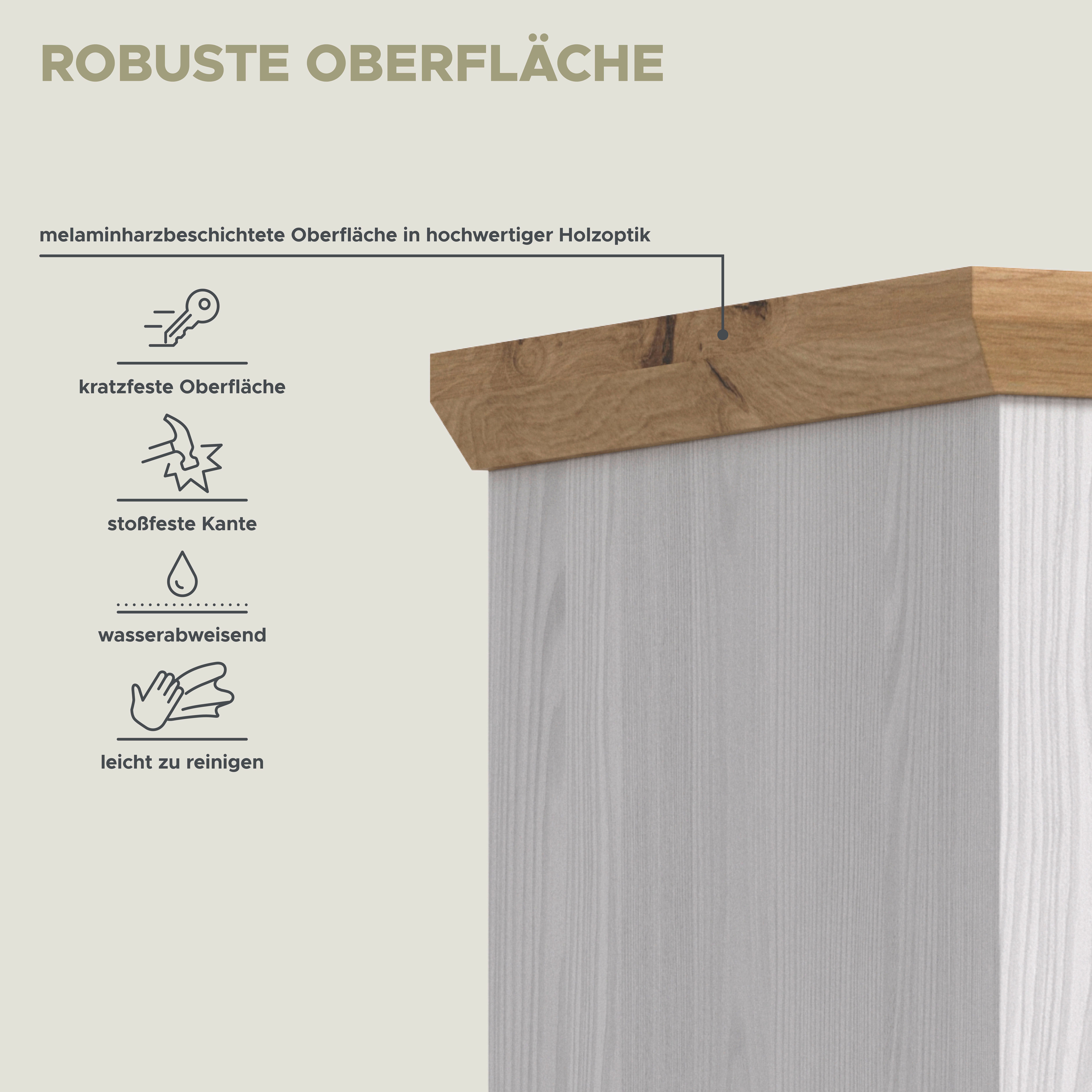 Home affaire Aktenschrank COSENZA, Höhe, 193 cm, 2 Türen, 5 Fächer, 4 Fachböden (in Landhausoptik, mit weiteren Artikel der Serie kombinierbar) Büroschrank, Reg – Bild 5 von 5
