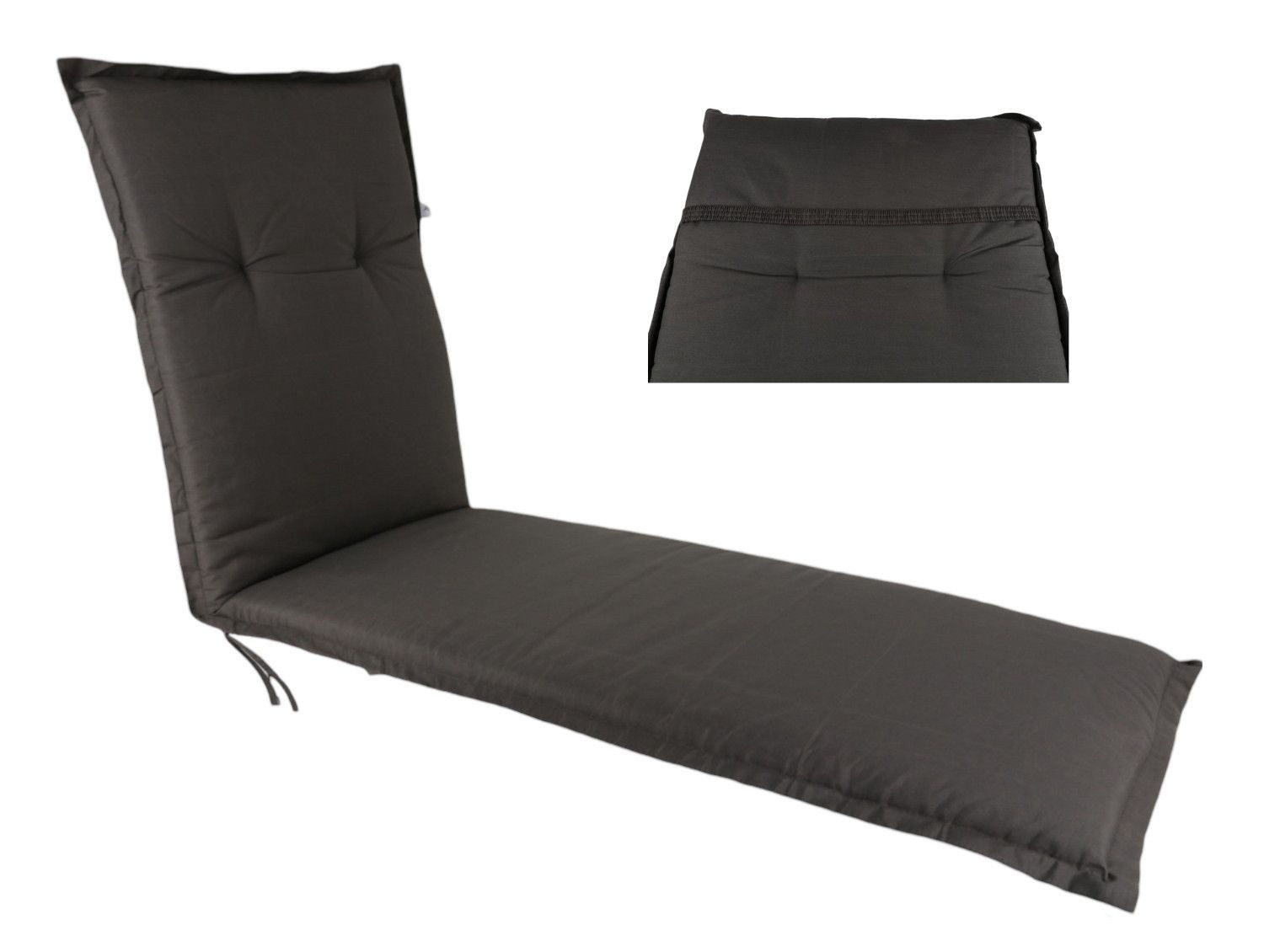 BURI Liegenauflage Rollliegenauflage Anthrazit Sonnenliegenauflage Polsterauflage Kissen, (1 St)