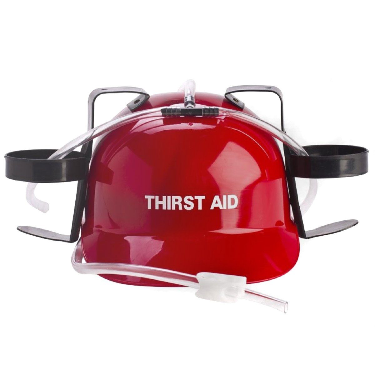 Goods+Gadgets Getränkespender Getränkespender & Trinkhelm – Bierhelm Partyzubehör Saufspaß, Saufhelm Bierhalter Partyzubehör