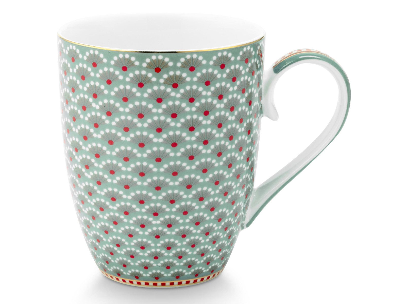 PiP Studio Becher Blooming Tales Blue Henkelbecher Large 0,365l, Porzellan