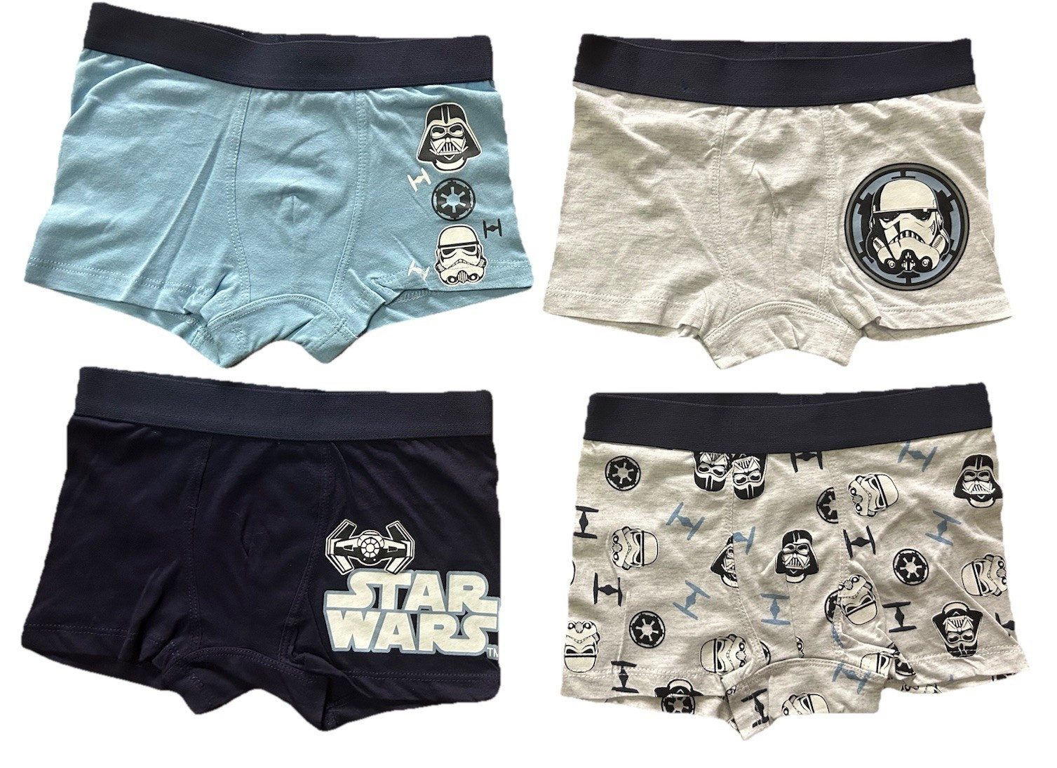 Star Wars Boxershorts 4er Pack Star Wars Kinder Boxershorts Stormtrooper Jungen Unterhosen