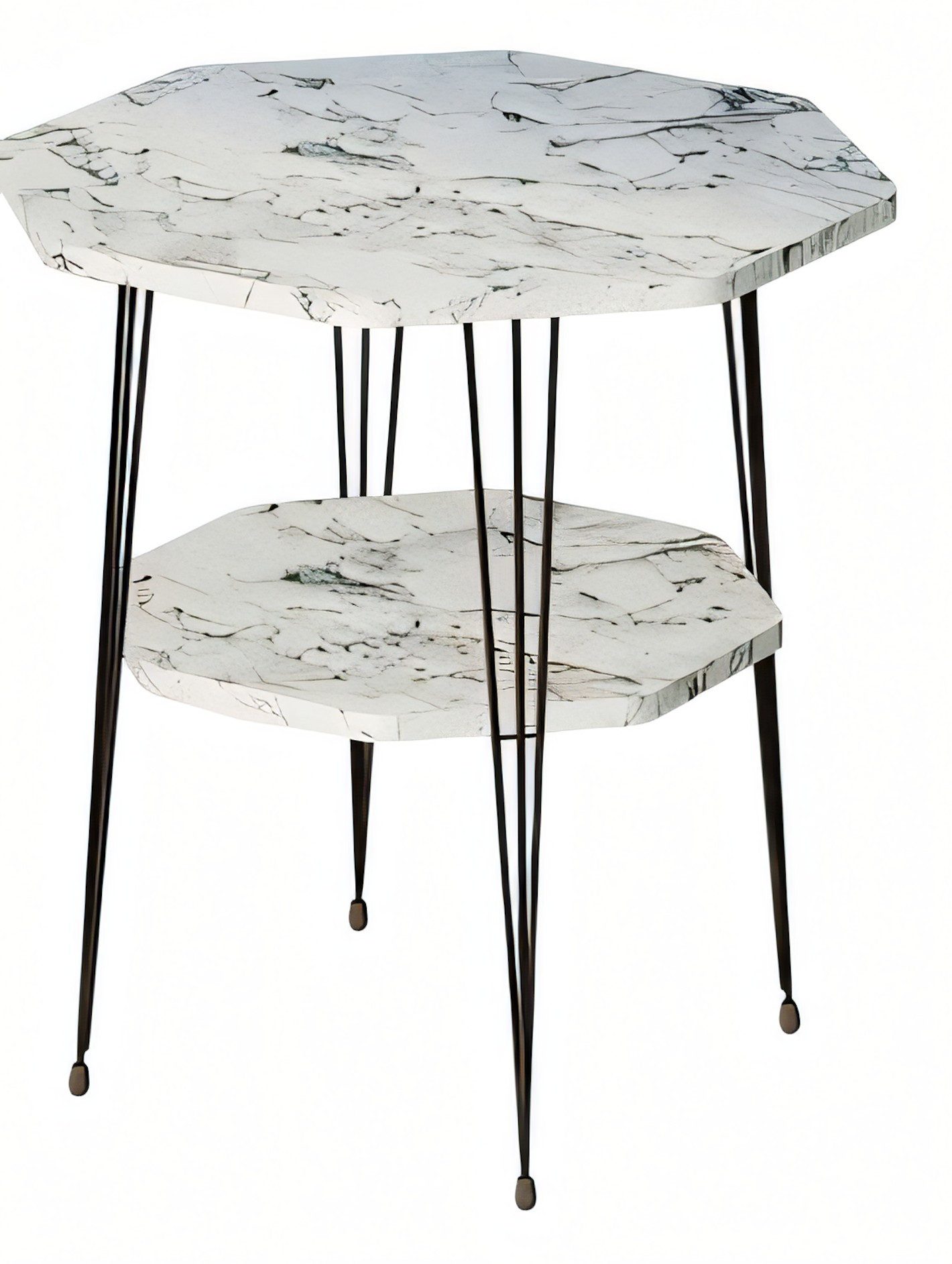 Xlmoebel Beistelltisch XLMOEBEL Beistelltisch aus Metall in elegantem Weiß (1-St., Beistelltisch 50 x 50 x 60 cm), Made in Europa