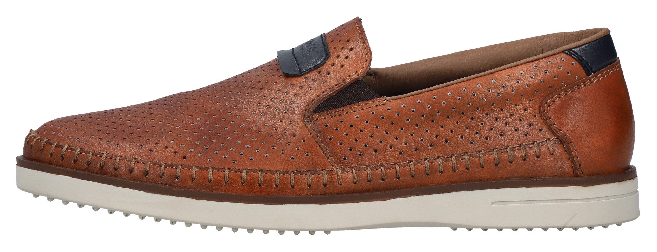 Rieker Slipper, Loafer, Schlupfschuh mit kleinen Stretcheinsätzen