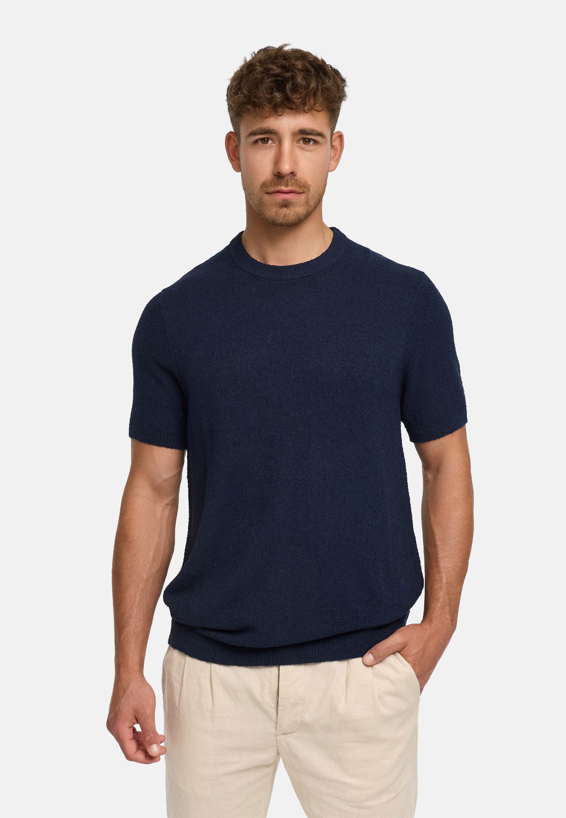 INDICODE T-Shirt INBrokbell Leichter Strick Shirt mit weicher Haptik und cleanem Look