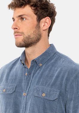 camel active Langarmhemd aus gebrochenem Kord Button-Down