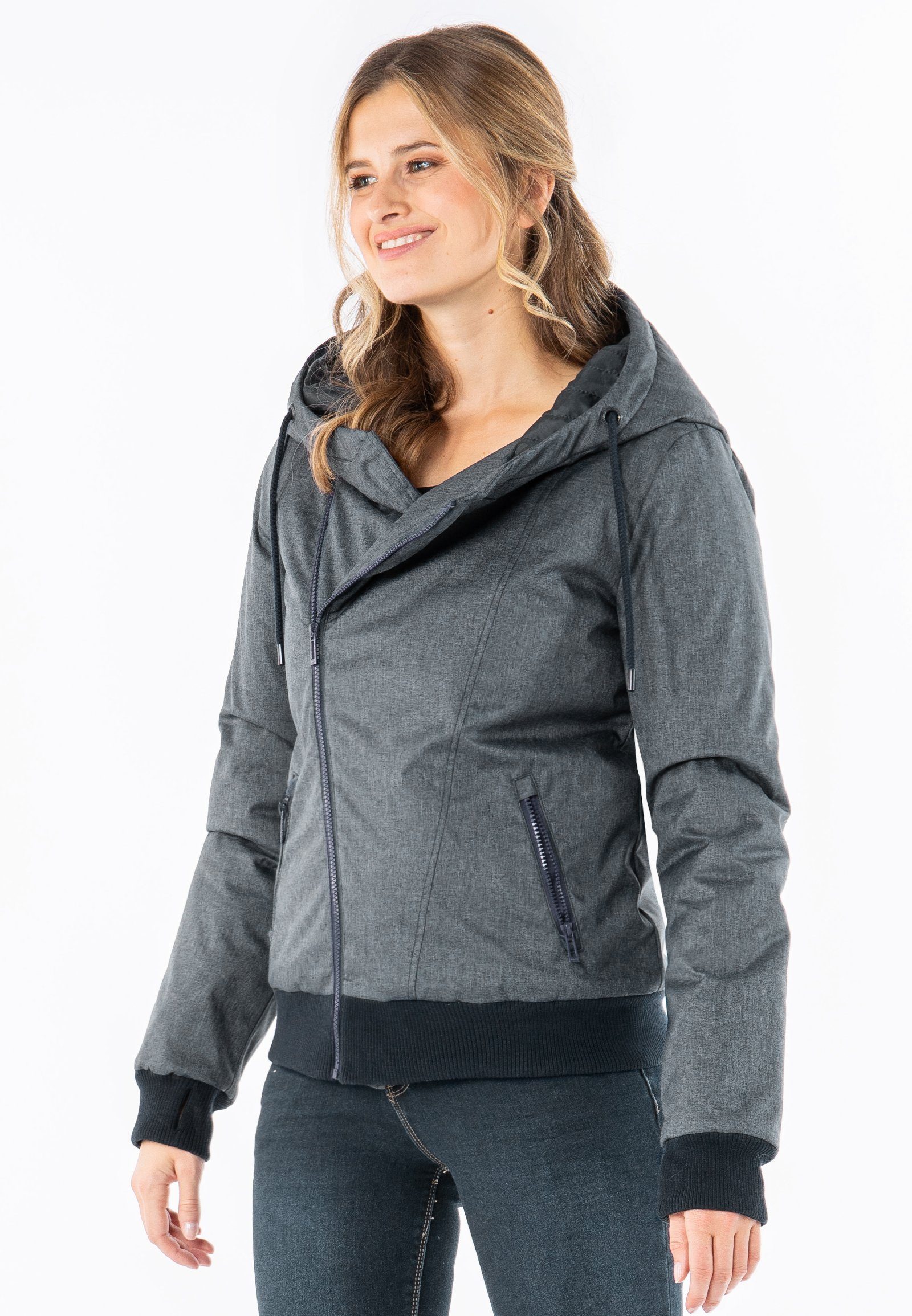 Damen Winterjacke SUBLEVEL dark-blue Gefütterte Jacke