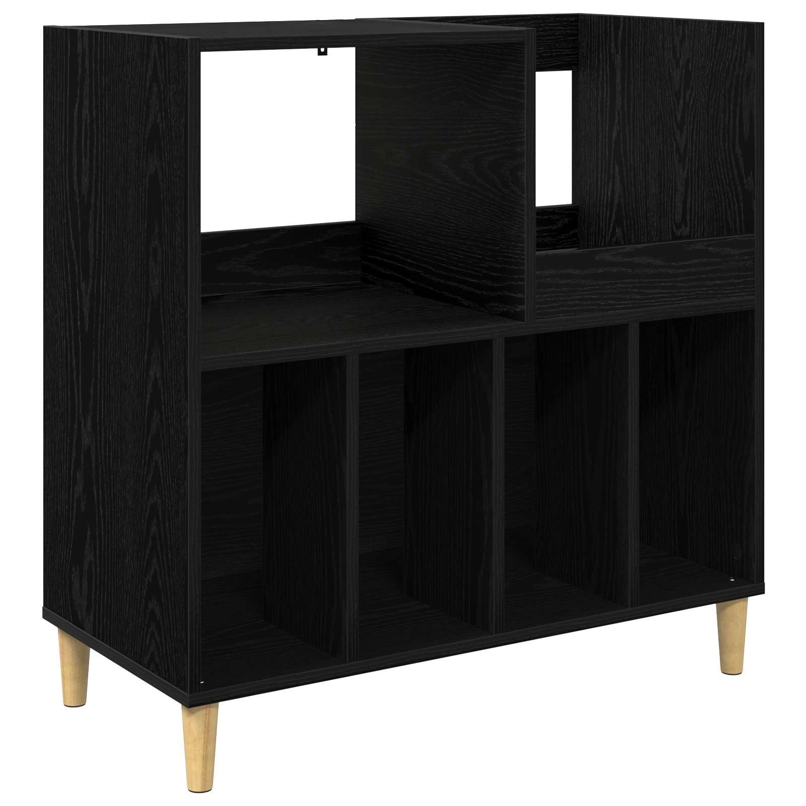 vidaXL Schranksystem Plattenspieler Stand Schwarz Eichen-Optik 82 x 39,5 x 82,5 cm (1-St)
