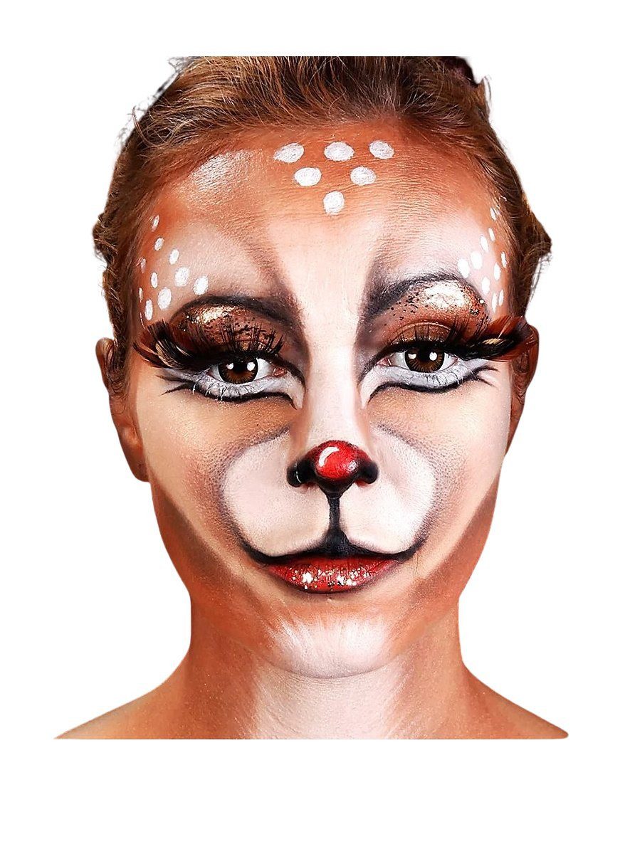 Maskworld Theaterschminke Make-up Set Rudolph Rentier, Schminkset für Weihnachten mit perfekt abgestimmten Komponenten