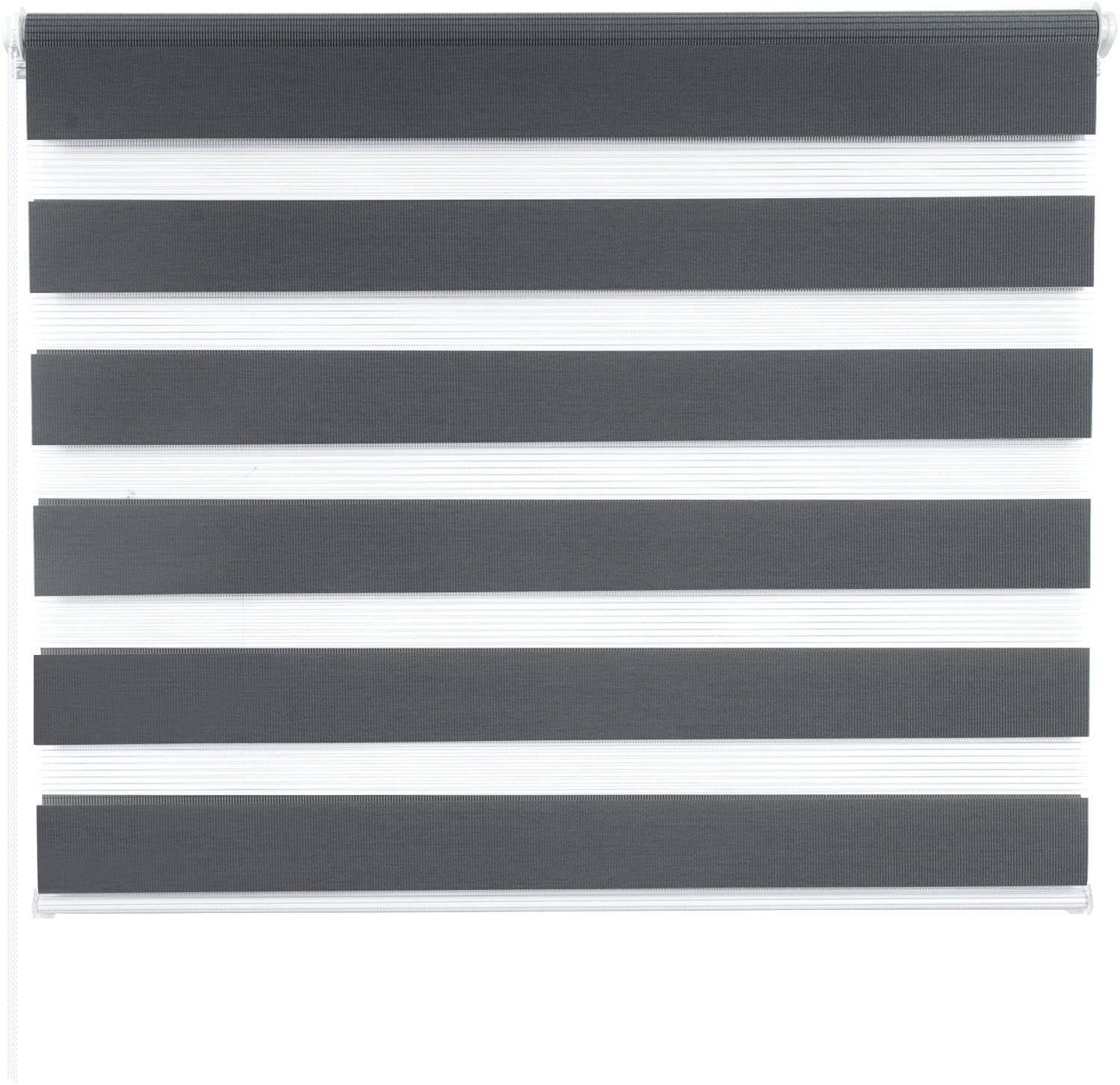 Doppelrollo, EUGAD, abdunkelnd, freihängend, Klemmfix, ohne Bohren Klemmfix