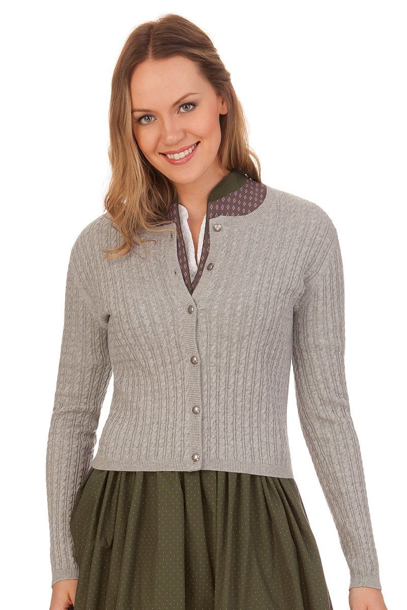 Hammerschmid Trachtenjacke Trachten Strickjacke - REIT - grau