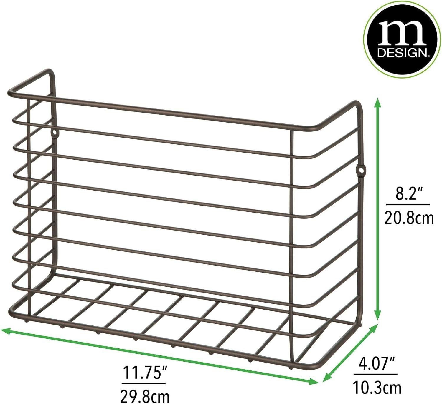 mDesign Aufbewahrungssystem mDesign Hängekorb Aufbewahrung Drahtgitter Organizer Metall Bronze