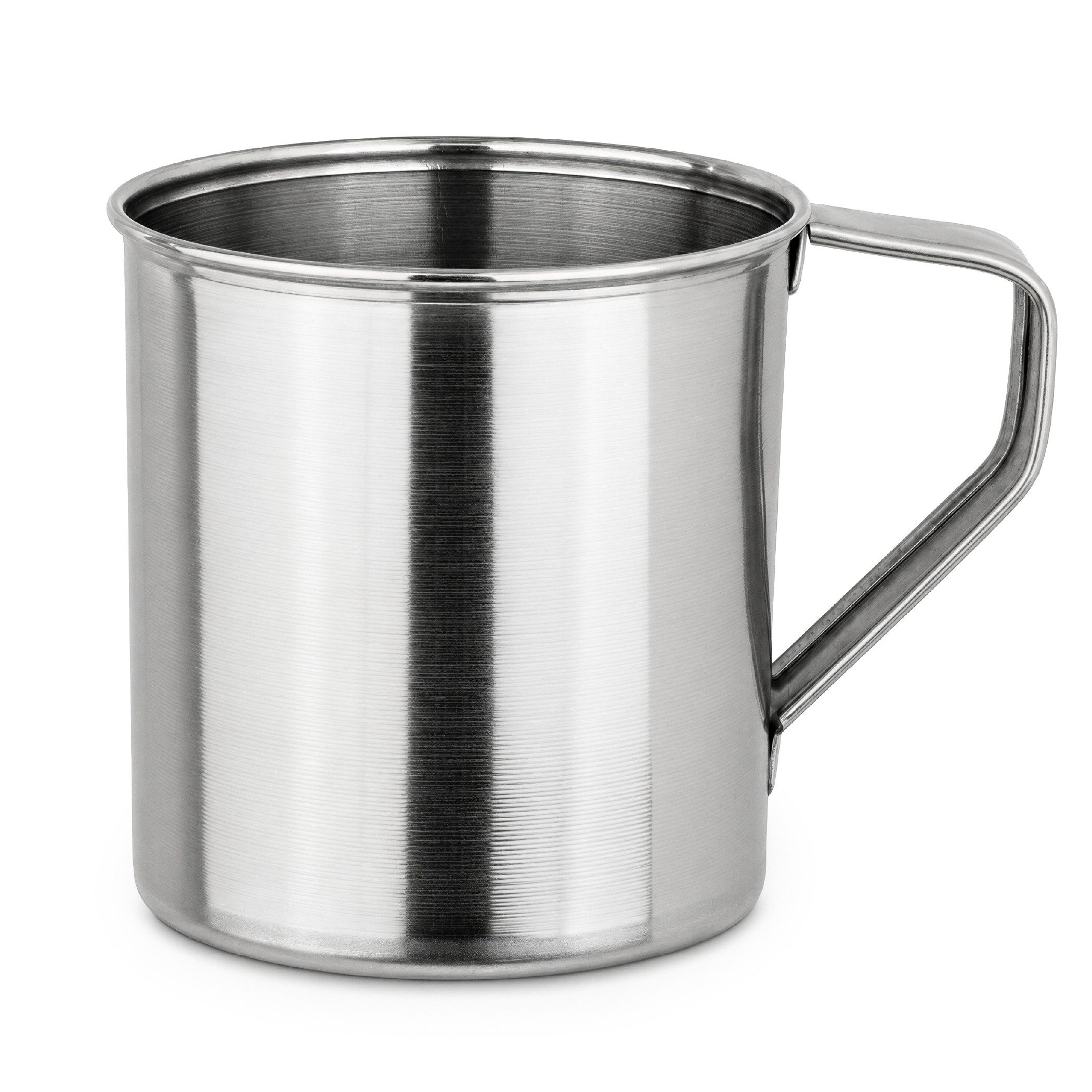 Moritz Tasse Moritz Becher Edelstahlbecher 450 ml mit Henkel Campingbecher robust, 1-tlg., Edelstahl