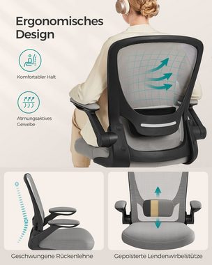 SONGMICS Bürostuhl, Schreibtischstuhl, atmungsaktive Netzbespannung