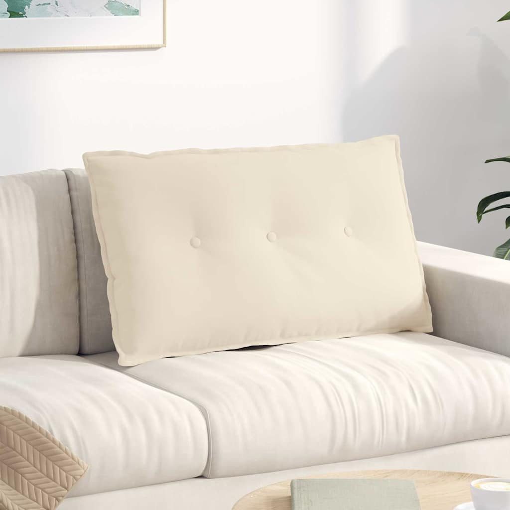 vidaXL Rückenkissen Rücken Kissen Beige 80 x 50 cm Mikrofaserstoff, 1-tlg.