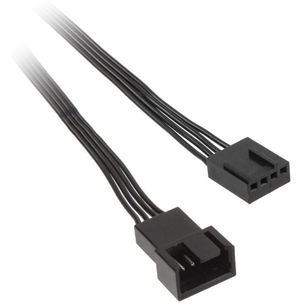 ZUAD-771 30 cm 4-Pin - PWM Verlängerung - schwarz Verlängerungskabel
