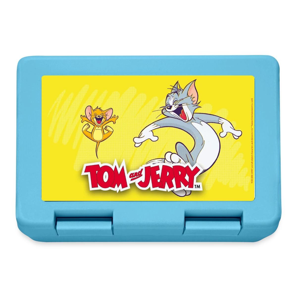 Spreadshirt Lunchbox Tom Und Jerry Glückliche Freunde Brotdose Lunchbox, Plastik, Aluminium
