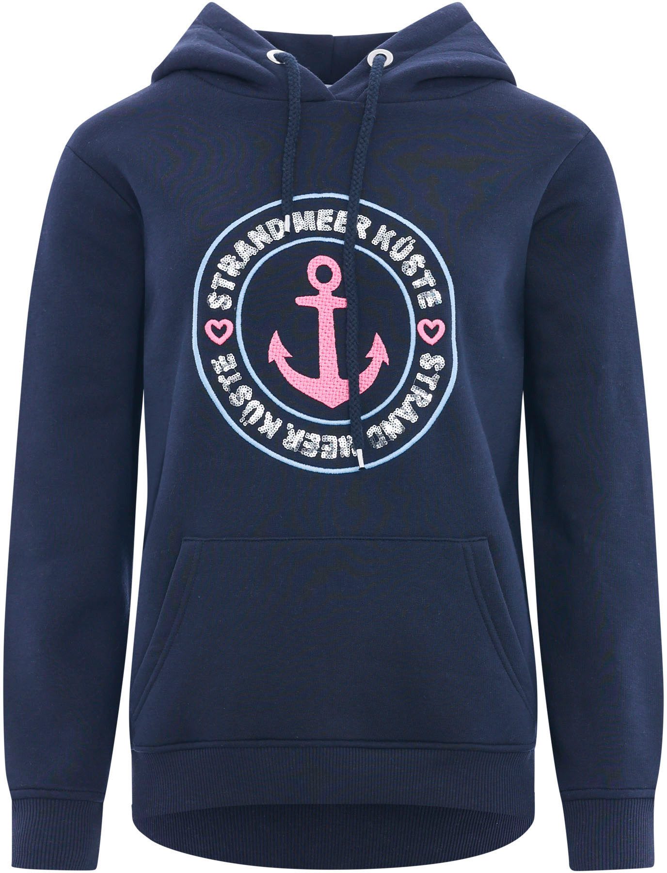 Zwillingsherz Sweatshirt mit Schriftzug aus Pailetten günstig online kaufen