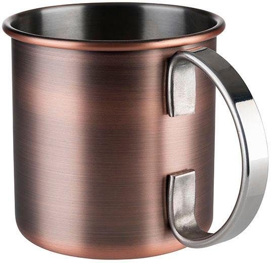 APS Becher Moscow Mule, 4-tlg., Edelstahl, 450 ml, Becher-Set im Antik-Kupfer Look, 4-teilig