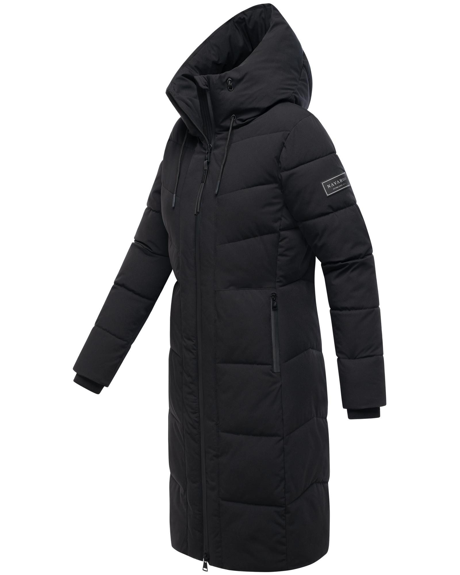 Navahoo Steppmantel Schokokuss XIV Warmer Damen gesteppter Wintermantel mit Kapuze