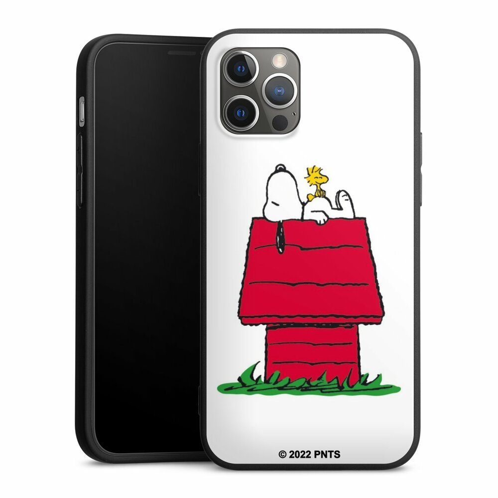 DeinDesign Handyhülle Snoopy Offizielles Lizenzprodukt Peanuts Snoopy and Woodstock Classic, Apple iPhone 12 Pro Silikon Hülle Premium Case Handy Schutzhülle