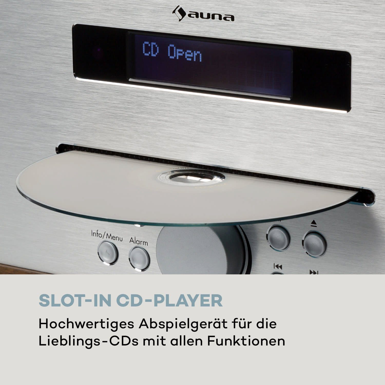 Radio Auna CD mit mit Radio Küchenradio W, Plus Silver Star (20 Radio CD-DAB Weiß DAB Digitalradio) Player