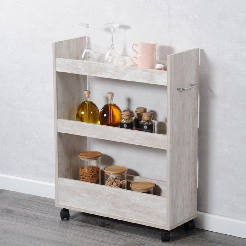KESPER® Küchenwagen Nischenwagen Rollwagen, mit 3 Ablageböden - fahrbar dur günstig online kaufen