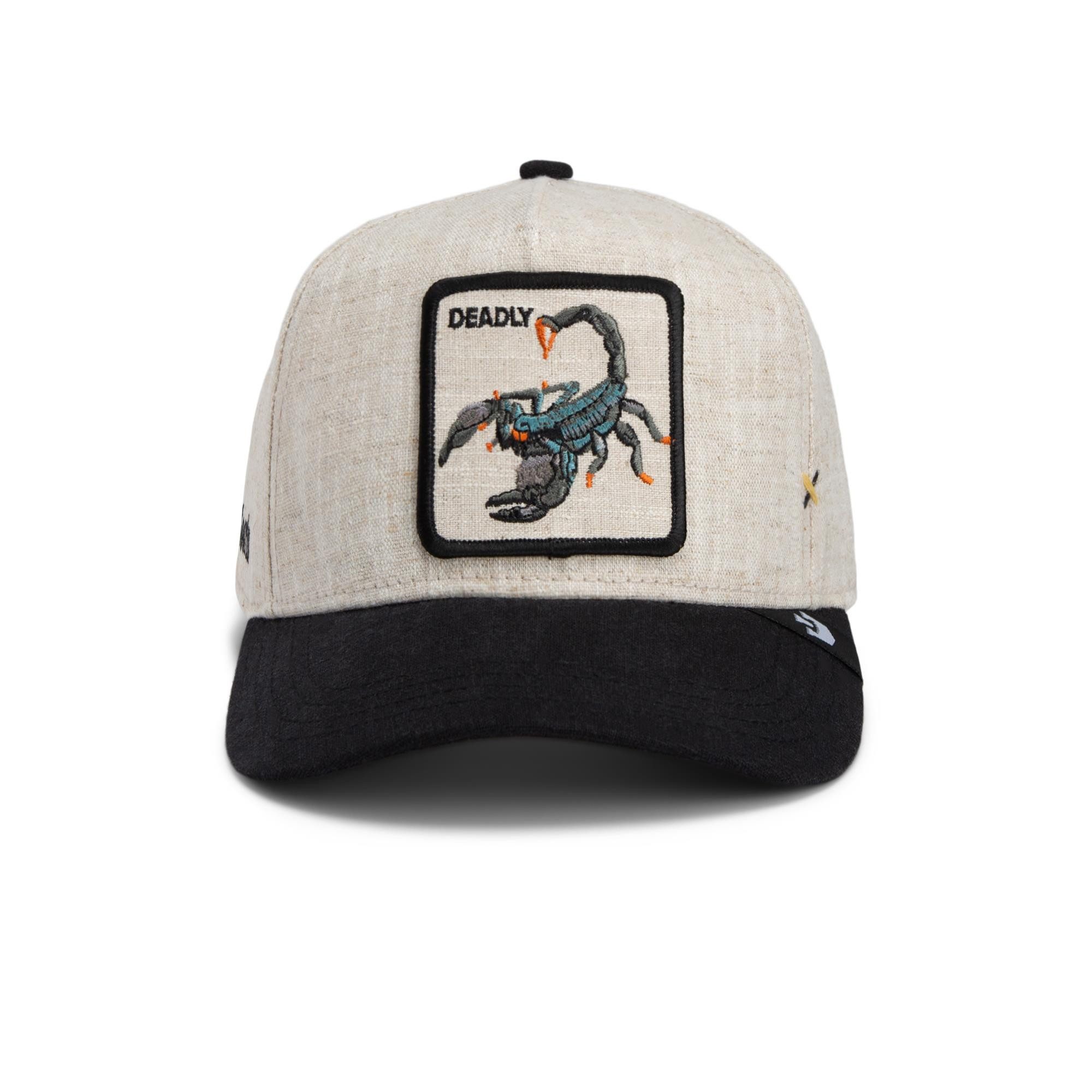 GOORIN Bros. Trucker Cap Goorin Bros. Lethal Linen - Full Trucker Cap Black/Sand (Basecap, Meshcap, Trucker Kappe)
