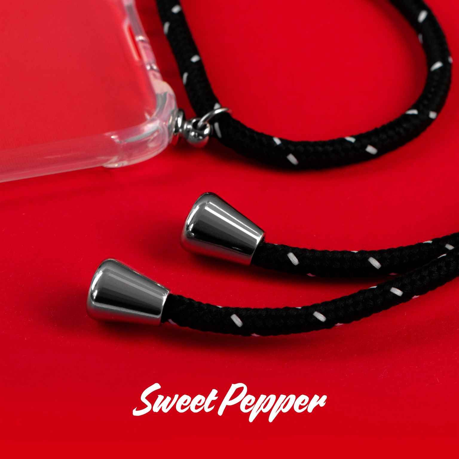 ONEFLOW Handyhülle für OnePlus 8 Pro Hülle mit Band Twist Case Gepunktet 6,78 Zoll, Handyband zum Umhängen Schutzhülle Kordel Handyhülle Kette abnehmbar