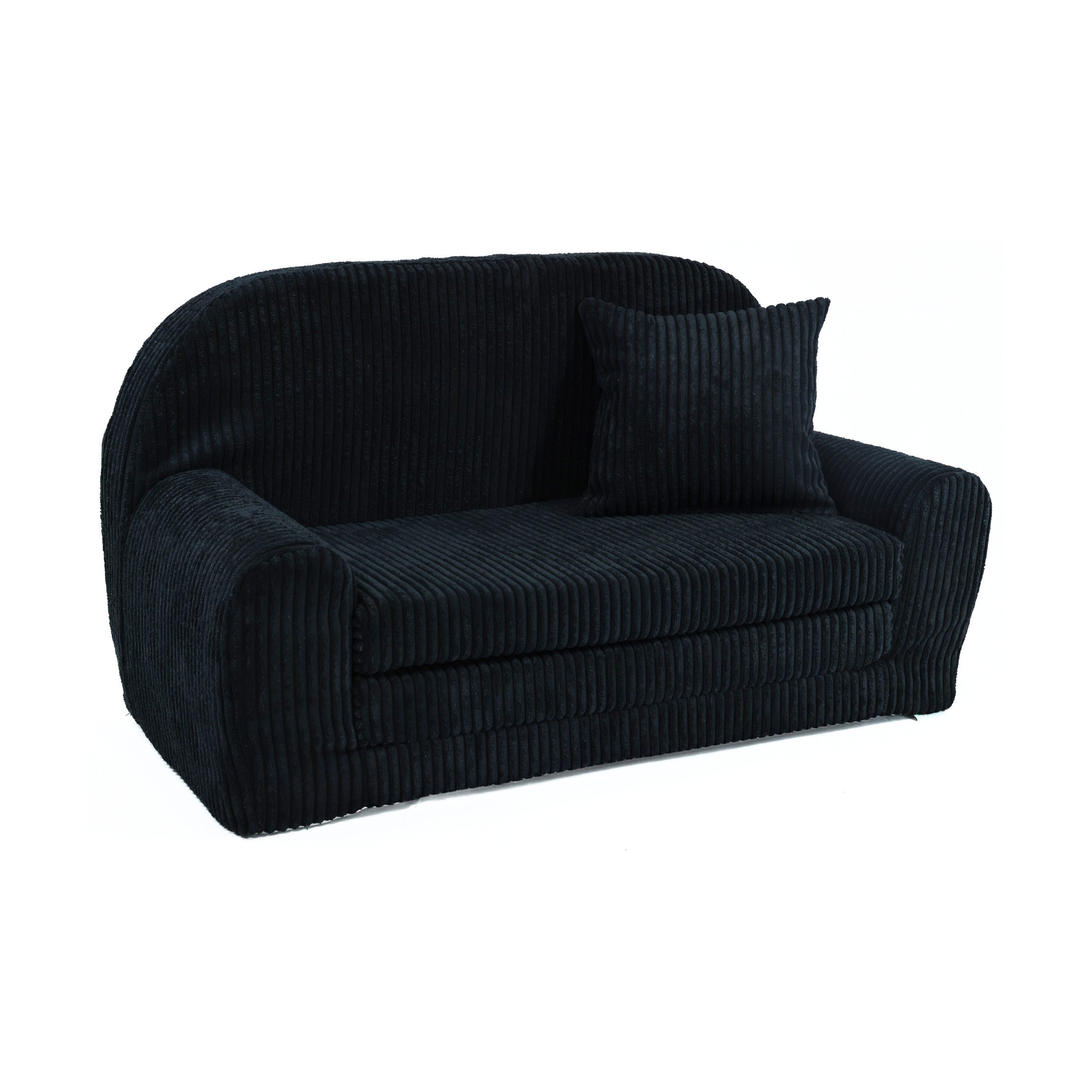 FORTISLINE Kindersofa Mini-Sofa Rosalia aus Cord – Komfort, Stil und Sicherheit für Ihr Kind, zusammenklappbar, waschbarer Bezug, keine Montage erforderlich – Bild 3 von 5