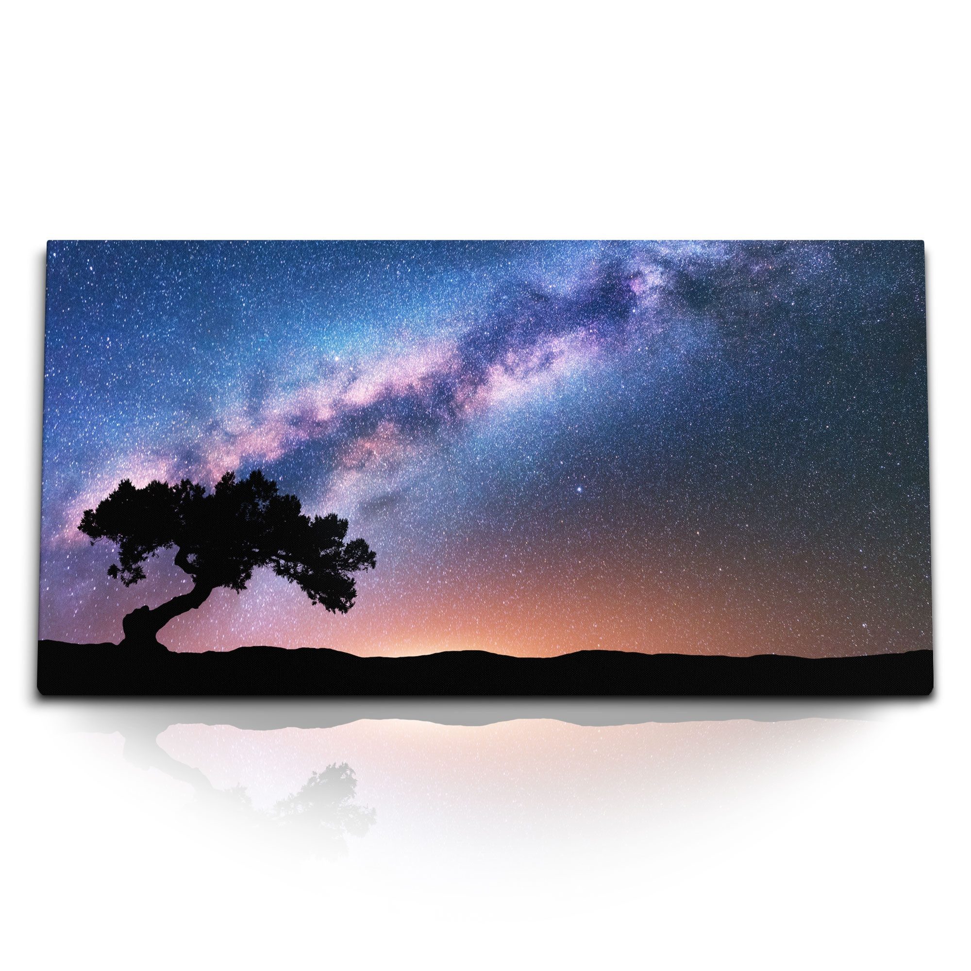 Leinwandbild Kunstdruck Bilder 120x60cm Milchstraße Galaxie Sternenhimmel Astrofoto