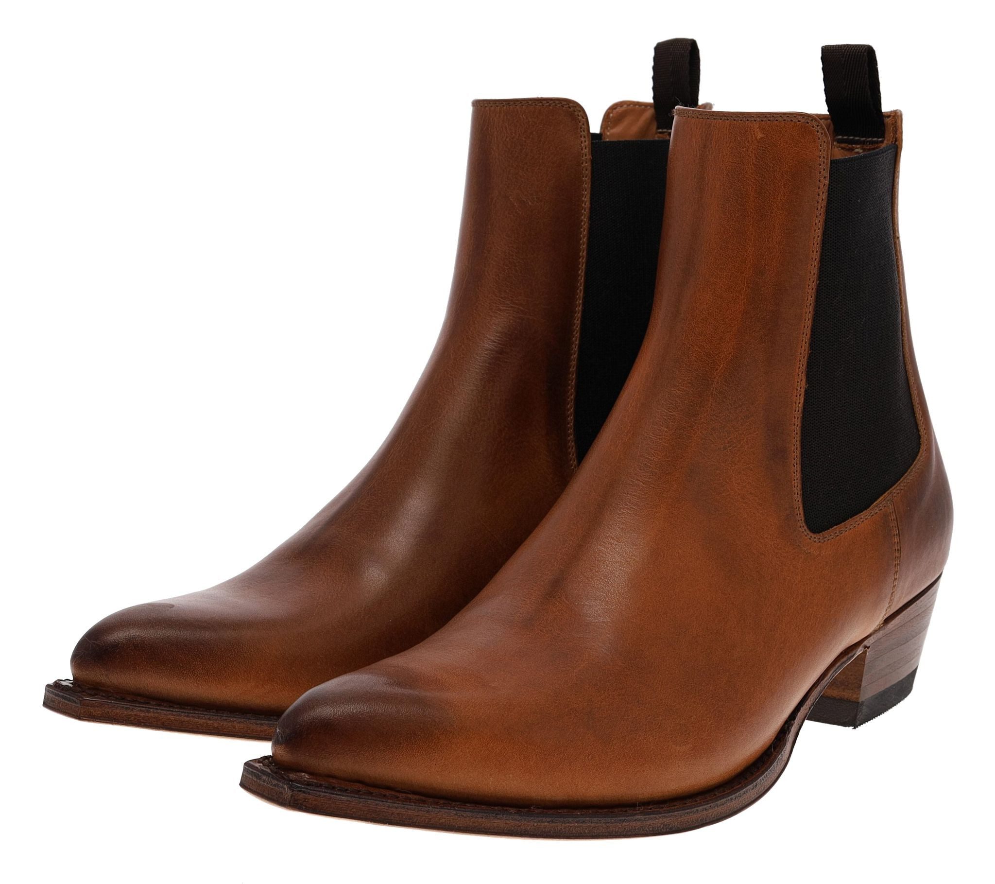 Sendra Boots KANSAS Braun Westernstiefelette Rahmengenäht Lederstiefelette