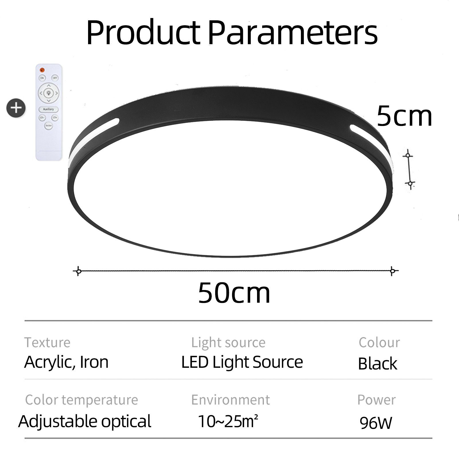 Natsen Deckenleuchte Runde LED Deckenlampe, 96W, Voll dimmbar, Warmweiß bis günstig online kaufen