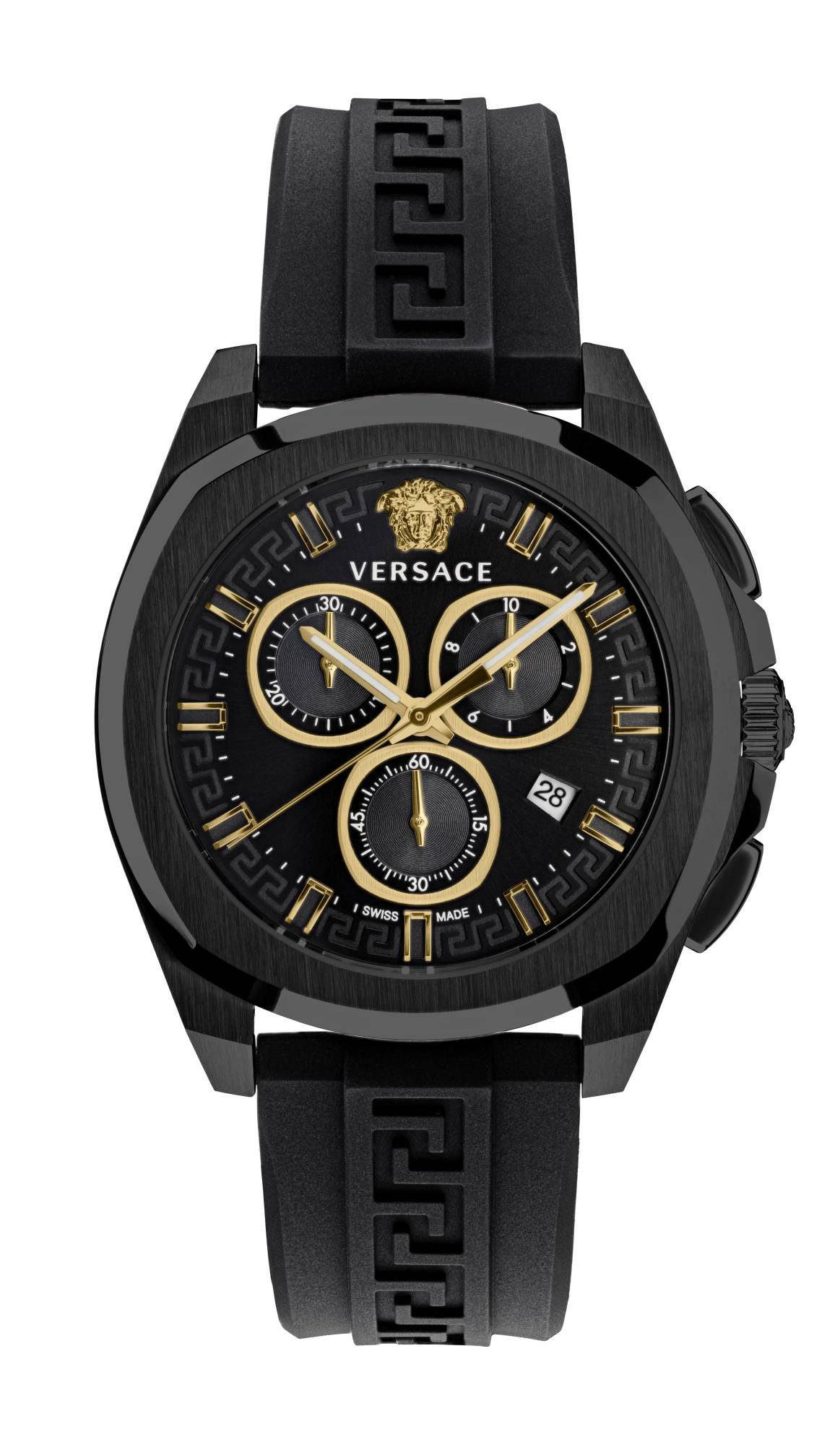 Versace Schweizer Uhr New Chrono Geo, Mit Echtheitskarte und CLG Sicherheitsnummer