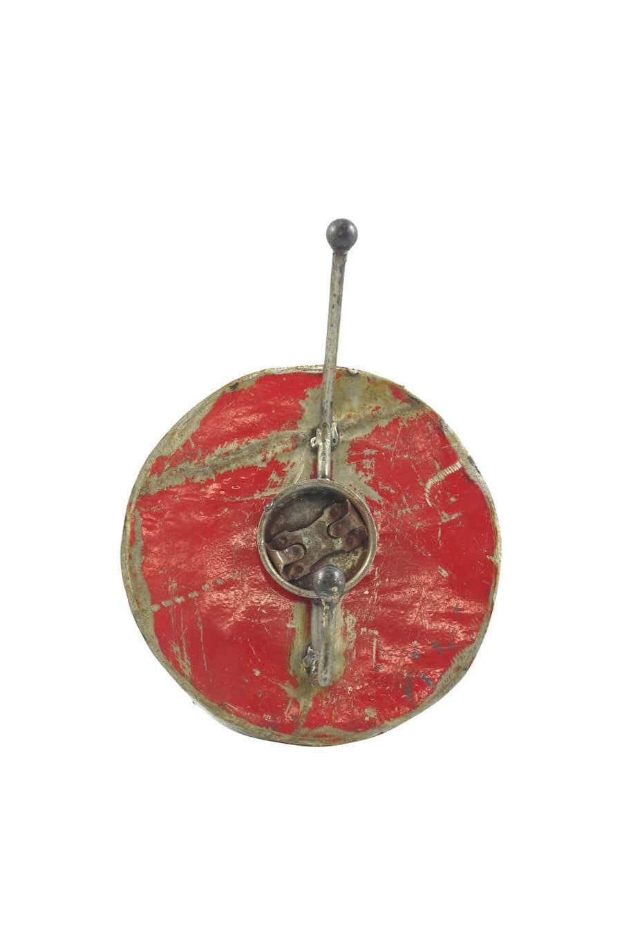 Moogoo Garderobenhaken Kleiderhaken - Shabby Chic - Rot - Klein - Burkina Faso, Handgefertigt in Burkina Faso · Ölfass/Metall · Unikat