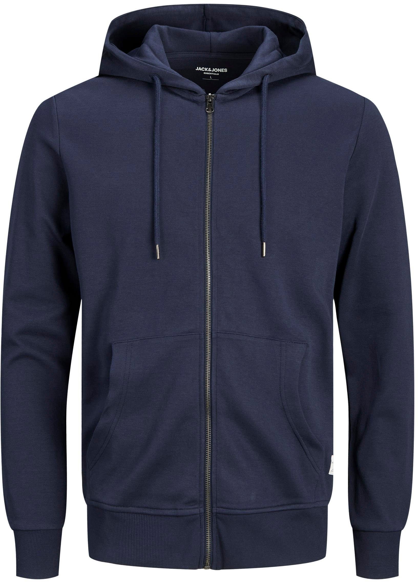 navy Kapuzensweatjacke Jack Jones BASIC SWEAT HOOD & ZIP